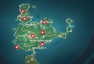 All seven locations on Tsurumi Island (Image via Sportskeeda)